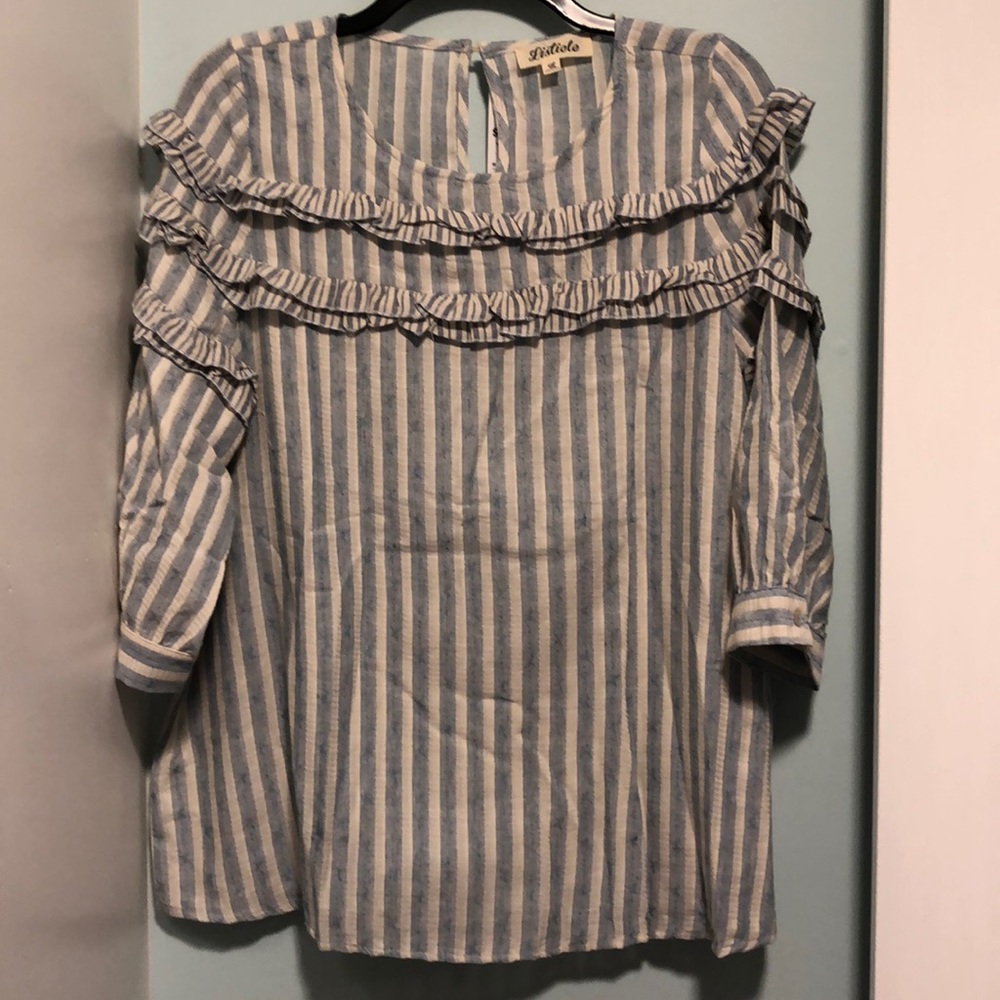 Striped chambray top